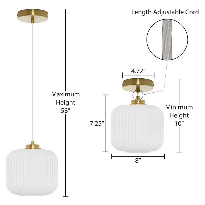 Digby River of Goods Glass and Metal Globe Shade Pendant Light