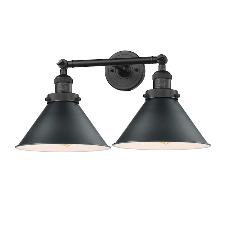 Bellevue Norman 2 Light 19" Wide Bathroom Vanity Light - Matte Black