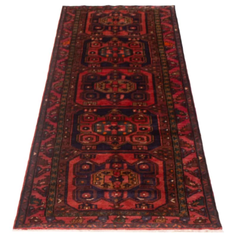 ECARPETGALLERY Hand-knotted Konya Anatolian Navy Wool Rug - 3'8 x 10'0