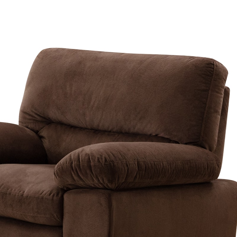 Andres Contemporary Plush Upholstered Living Room Reclining Chair