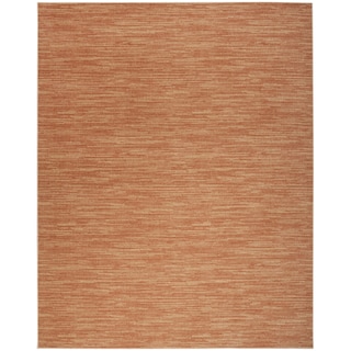 Nourison Essentials Solid Contemporary Indoor/Outdoor Area Rug