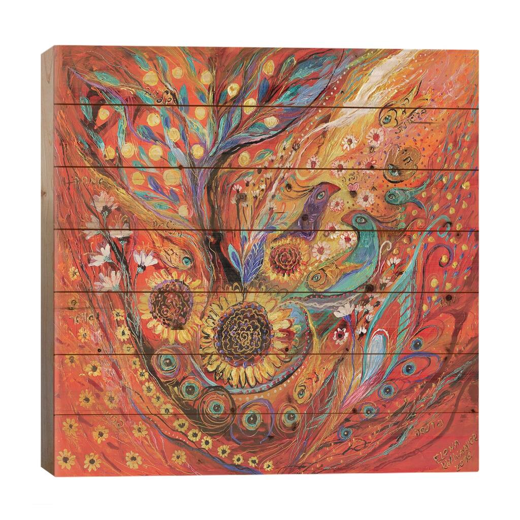 The Holy Land Autumn Print On Wood by Elena Kotliarker - Multi-Color