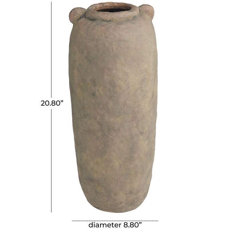 Ceramic Distressed Terracotta Decorative Vase - Brown - Roche River Decor