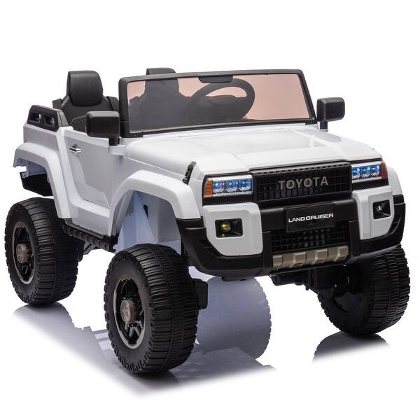 slide 2 of 100, 24V Two-seater Kids Ride On Car W/Parents Remote Control, Licensed Toyota LC250 White White
