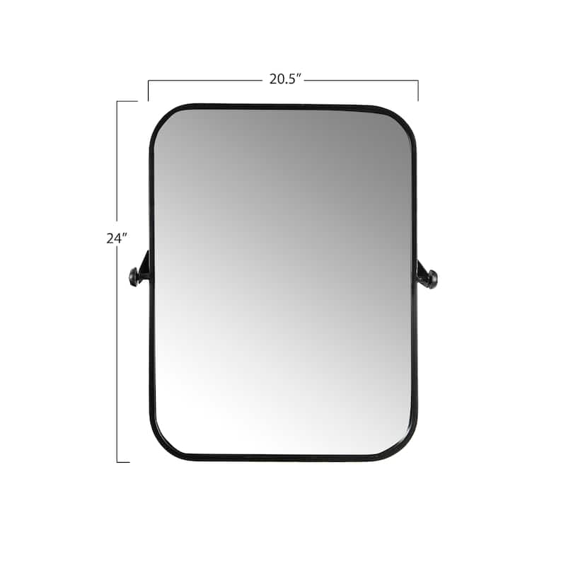 Metal Framed Pivoting Wall Mirror