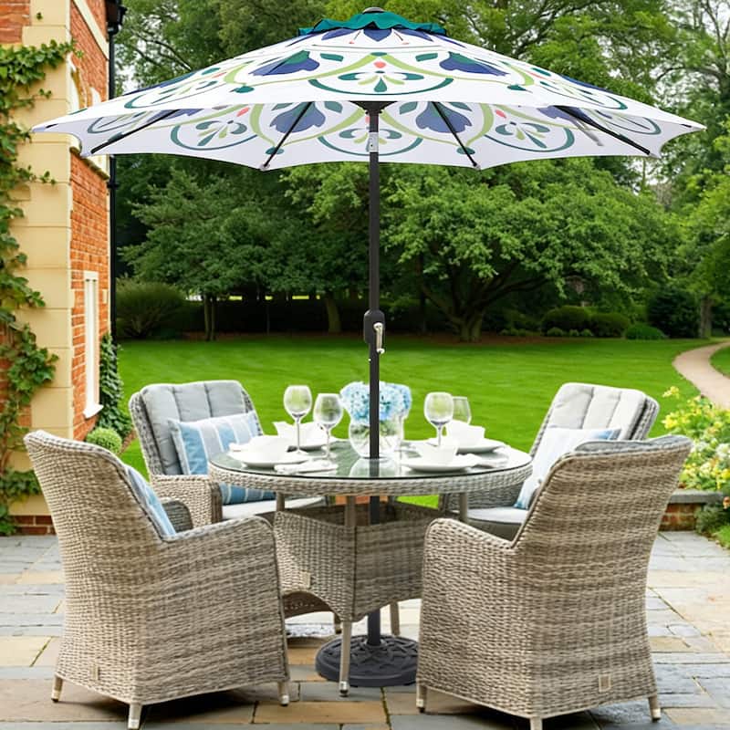 art van patio umbrellas Hand Painted Custom Garden Art Umbrella