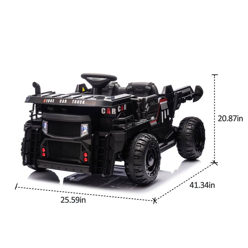 24V Two-Seater Kids Ride-On Electric Car with 400W Motor, Electric Rear Dump, Bluetooth, MP3, Remote Control 鈥?For Kids 3+