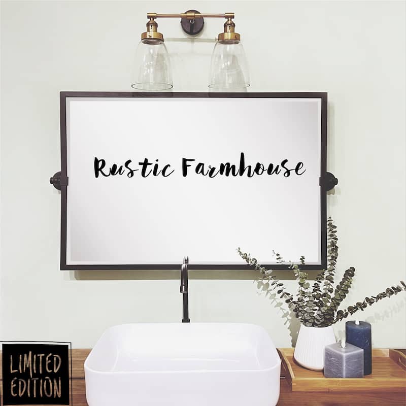 TEHOME Kenti Horizental Rectangle Metal Wall Mirror
