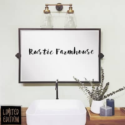 TEHOME Kenti Horizental Rectangle Metal Wall Mirror