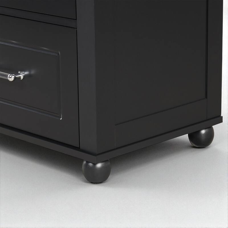 61.4" Tall Freestanding Storage Cabinet with 2 Drawers, Adjustable Shelf, MDF Board, Painted Finish