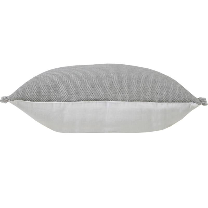 HomeRoots 20" X 20" Microchip Gray And Light Gray 100% Cotton Zippered Pillow