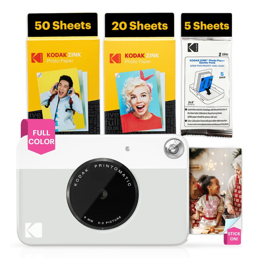 Kodak x Barbie Step Slim Instant Photo Printer, 2x3" Portable Printer Iconic Style - Bundle - Pink - N/A