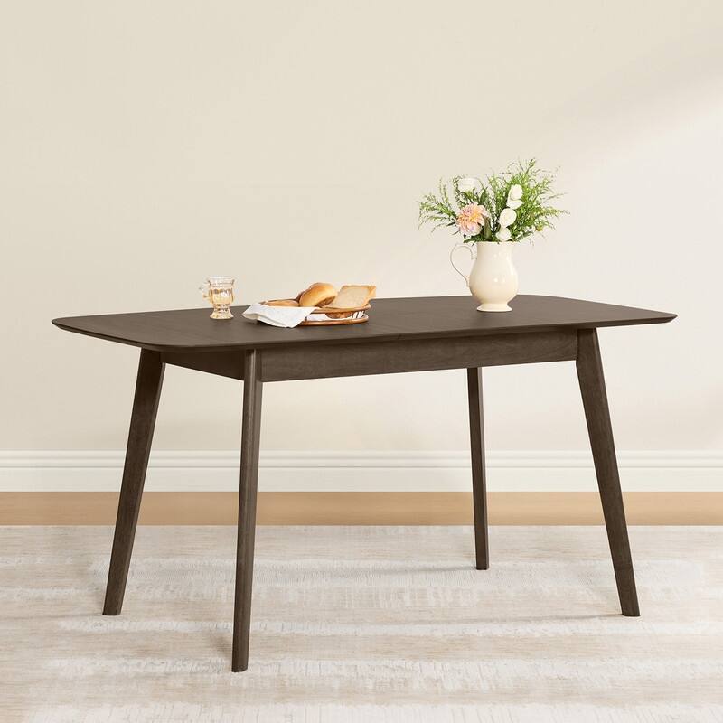 Spruce & Spring Extendable Dining Table Set with Upholstered Dining Chairs