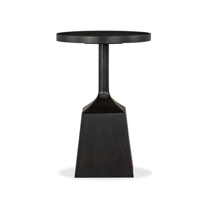 Magnussen Home Lindon Coffee Bean Round Pedestal Accent End Table - 18''W x 18''D x 26''H