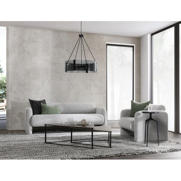 Classic Home Burton Industrial Metal Nesting Coffee Table in Black