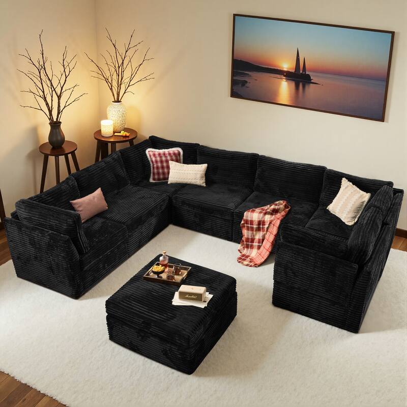 OVIOS Elegant L-Shaped Sofa