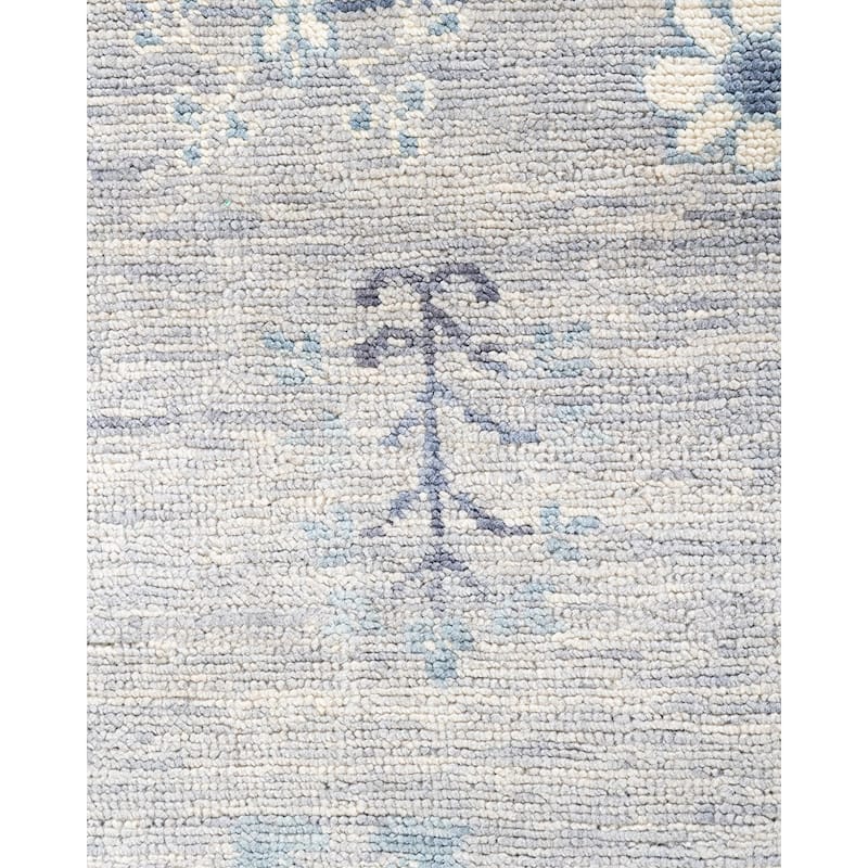 Modern One-of-a-Kind Handmade Area Rug - Gray, 8' 1" x 9' 8" - 8' 1" x 9' 8"