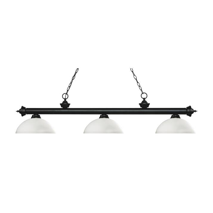 Z-Lite Riviera 3 Light 57" Wide Billiard Multi Light Pendant with - Matte Black