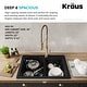 preview thumbnail 35 of 42, KRAUS Forteza Granite 33 inch 60/40 Undermount Drop-in Kitchen Sink