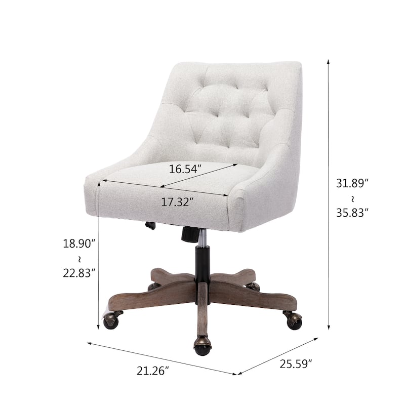 Modern Tufted Velvet Swivel Home Office Chair