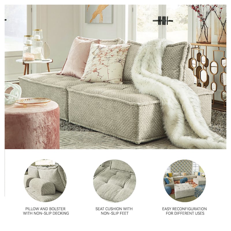 Signature Design by Ashley Bales Gray 2-Piece Modular Seating - 78" W x 39" D x 28" H