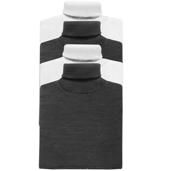 Winter Wool Knitted Unisex Turtleneck Black Red Grey Khaki Dickies False Collar