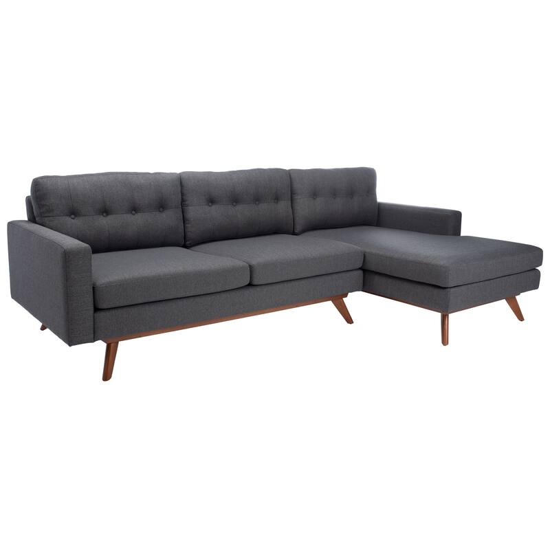 SAFAVIEH Couture Gneiss Modern Linen Sectional Sofa - 103"W x 60"D x 34"H