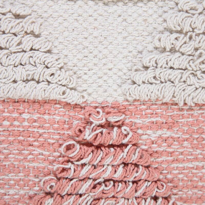 Sevita Contemporary Textured Diamond Cotton Throw Pillow