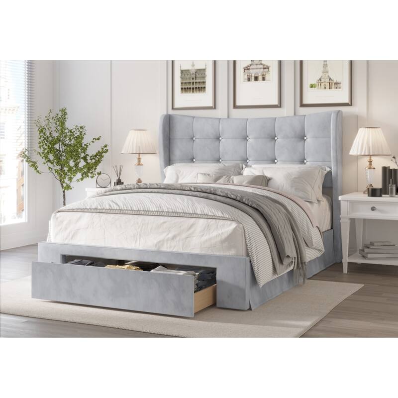 Bennett Tufted Upholstered Storage Panel Bed