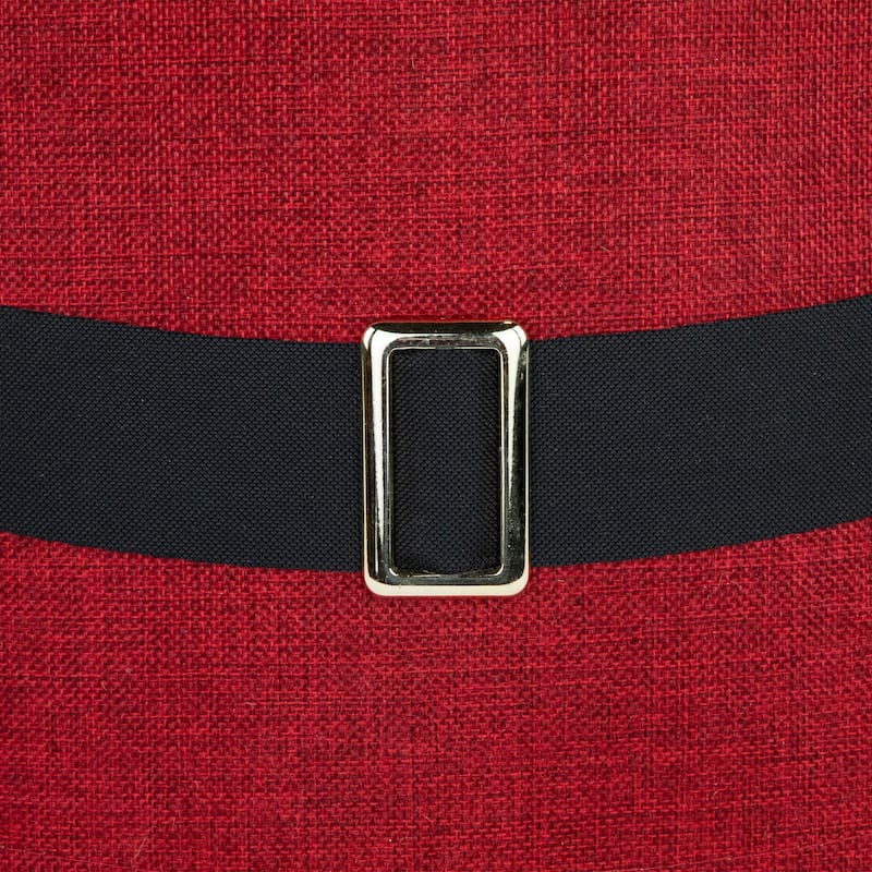 26.75" Red Santa's Belt Round Christmas Tree Collar - 26.75