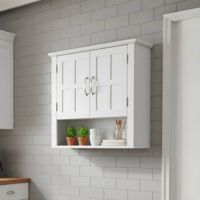 Bathroom Wall Storage Cabinet, Multi -functional Wall Mounted Cabinet with Adjustable Shelves, Medicine Cabinet
