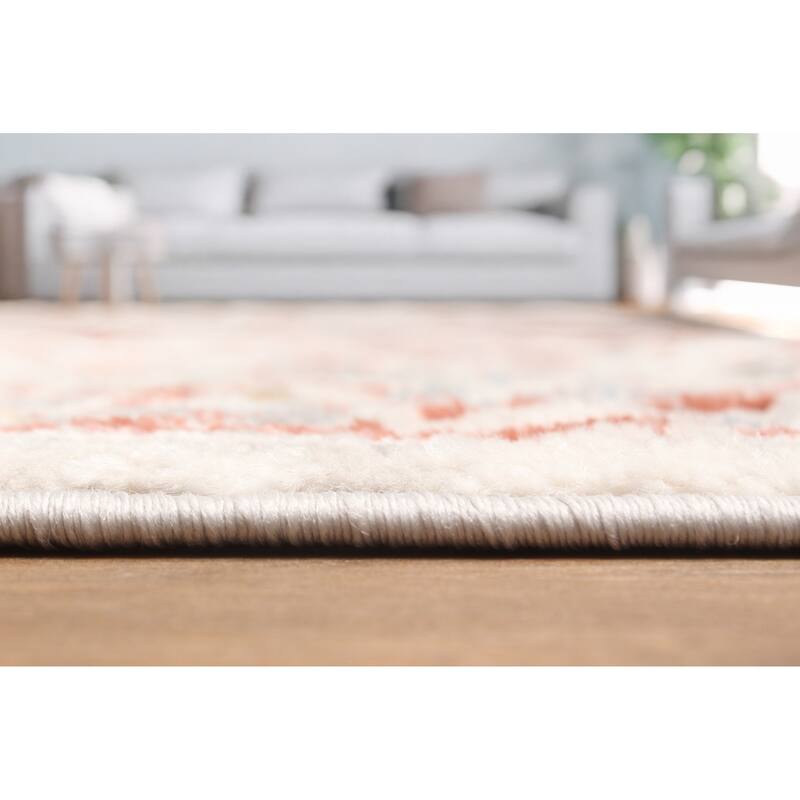 ECARPETGALLERY Machine Made Seline Ivory Area Rug
