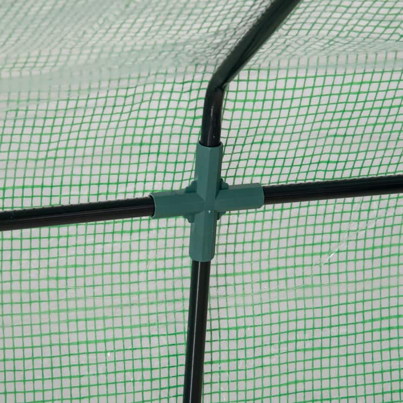 Outsunny 6x3-foot Portable Garden Greenhouse Hot House with 2 Covers - 70.75" L x 35.5" W x 35.5" H