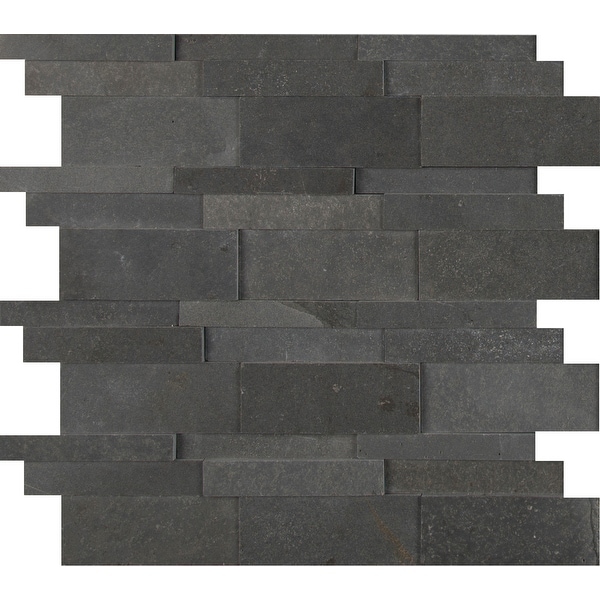 MSI SMOT-BSLTB-3DH 12" x 11-3/4" Cladding Mosaic Sheet - Honed Stone Visual - Sold by Carton (9.8 SF/Carton) - Neptune