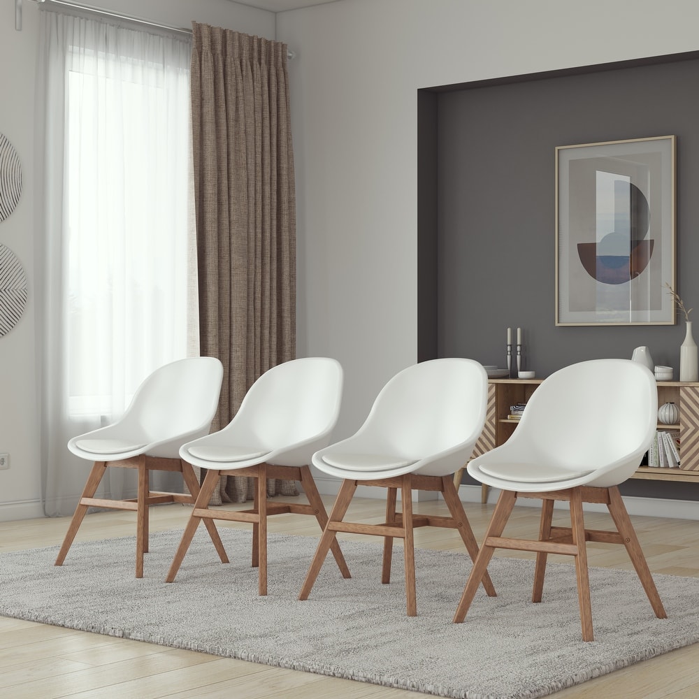 Midtown Concept Indoor Wood Dining Chairs - With Cushion (Set of 4)