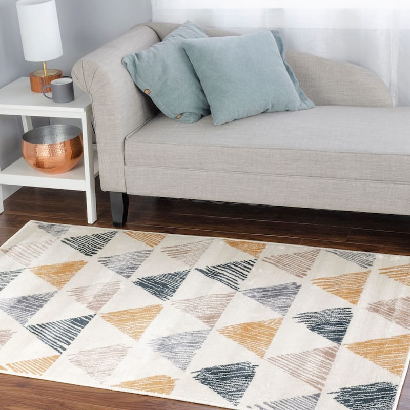 Superior Axton Mid-Century Modern Geometric Area Rug
