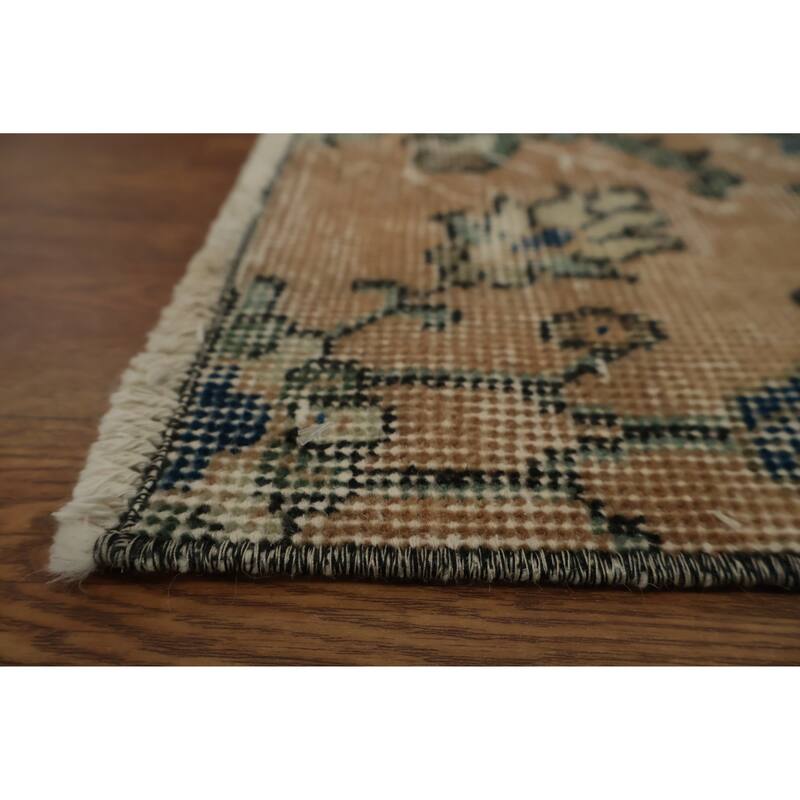 Hand Knotted Oriental 100% Wool Carpet Transitional Floral Oranges & Rust Anatolian Area Rug - 7' 2'' X 3' 8''