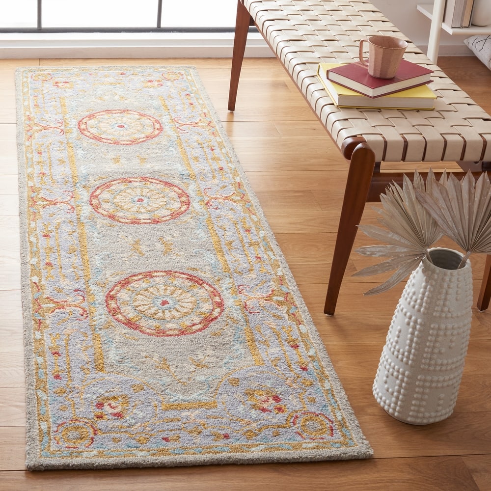SAFAVIEH Handmade Micro-Loop Anta Modern Wool Rug - 5'