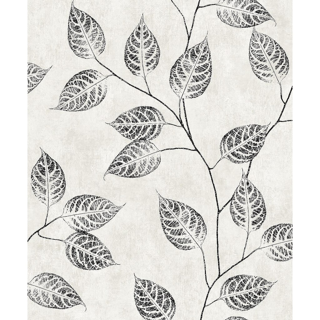 NextWall Leaf Silhouette Peel and Stick Wallpaper - 20.9 in. W x 18 ft. L
