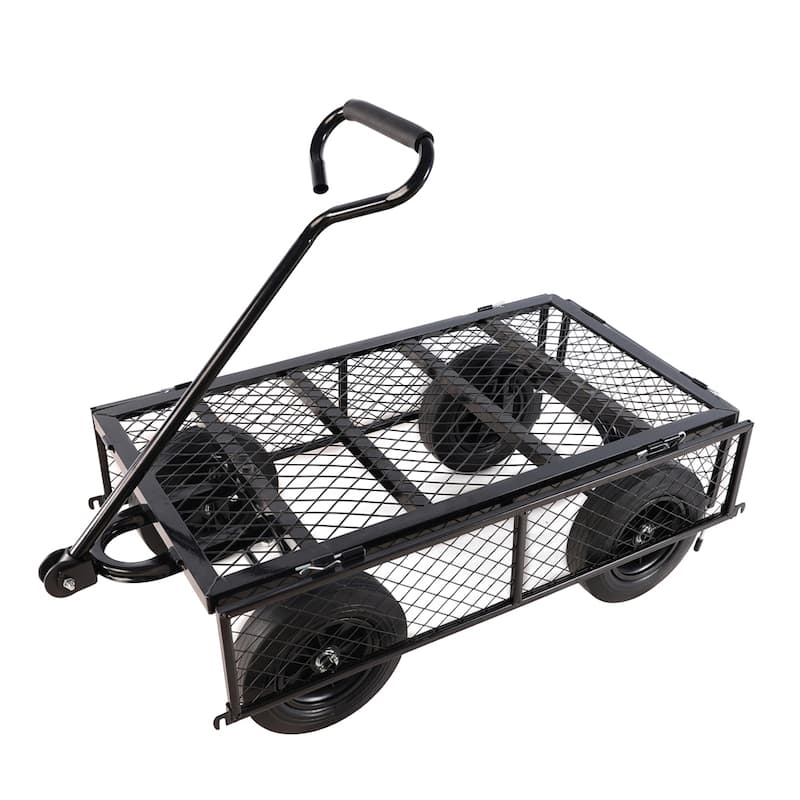 Solid Wheels Tools Cart Wagon Cart Garden Cart