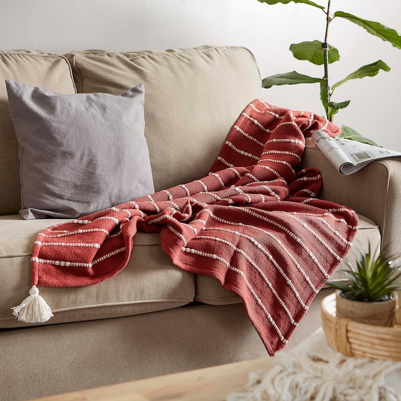 DII Slub Stripe Throw