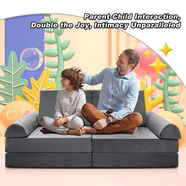 DoCred Kids Couch Play Set Modular Convertible Sofa 10 Piece Small On Sale Bed Bath Beyond 39521531