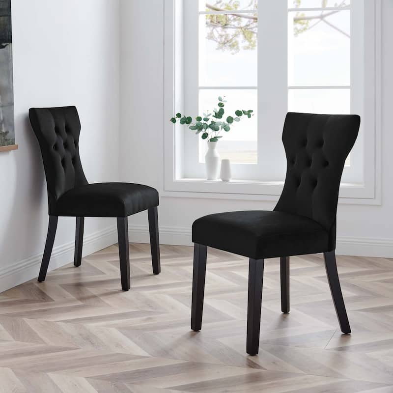 Silhouette Performance Velvet Dining Chairs - Set of 2 - N/A