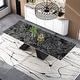 preview thumbnail 49 of 56, 110.24" Extendable Rectangular Sintered Stone Double Pedestal Dining Table Seat 8-12