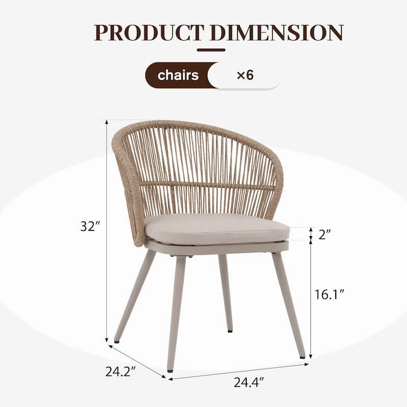 Outdoor Patio Dining Set Chairs and Extendable Table