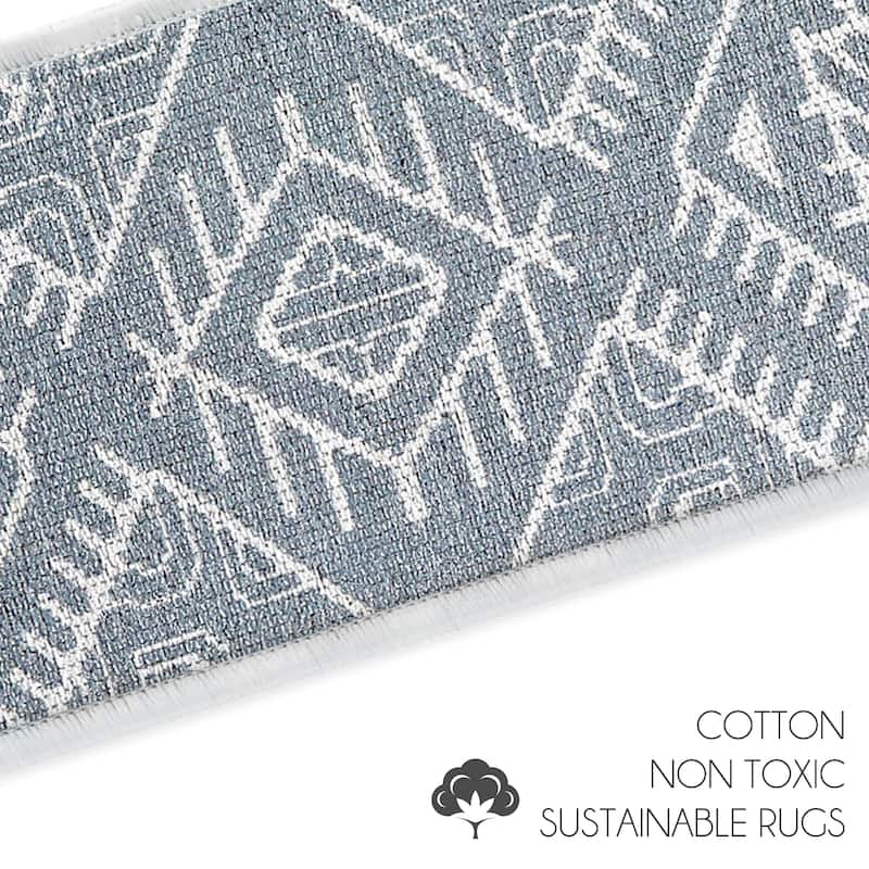 SussexHome Monument Design 9" X 28" Stair Treads - 70% Cotton Anti-Slip Carpet Strips for Stairs-with Double Adhesive Tape