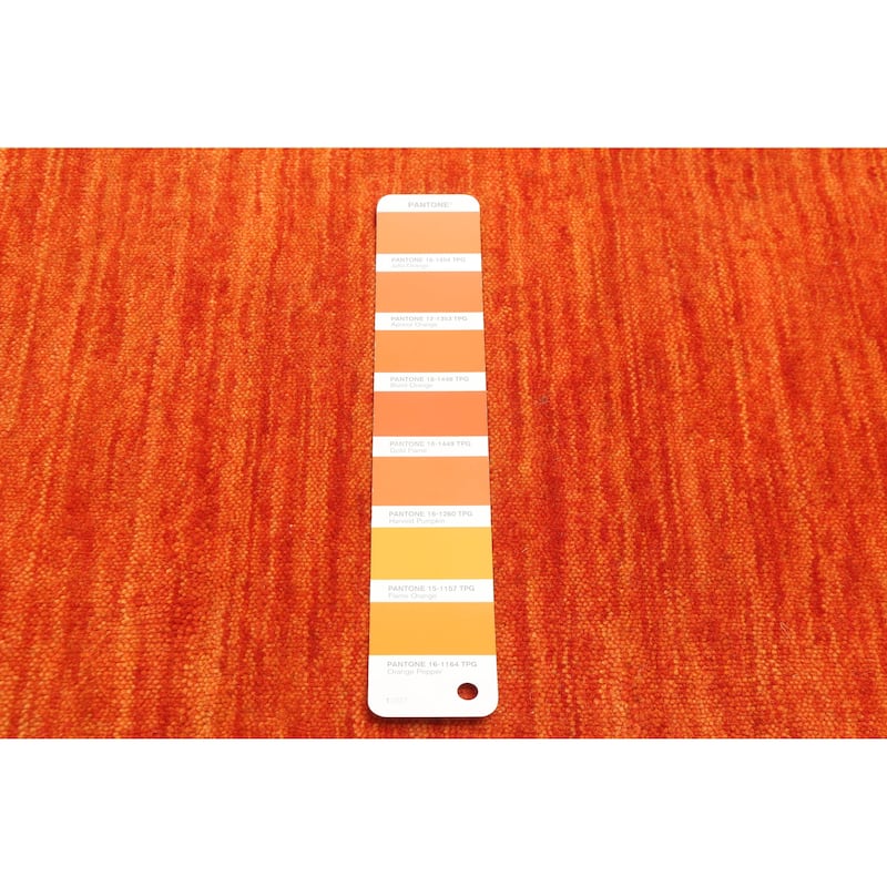 ECARPETGALLERY Hand Loomed Kashkuli Gabbeh Dark Copper Wool Rug - 2'8 x 4'8