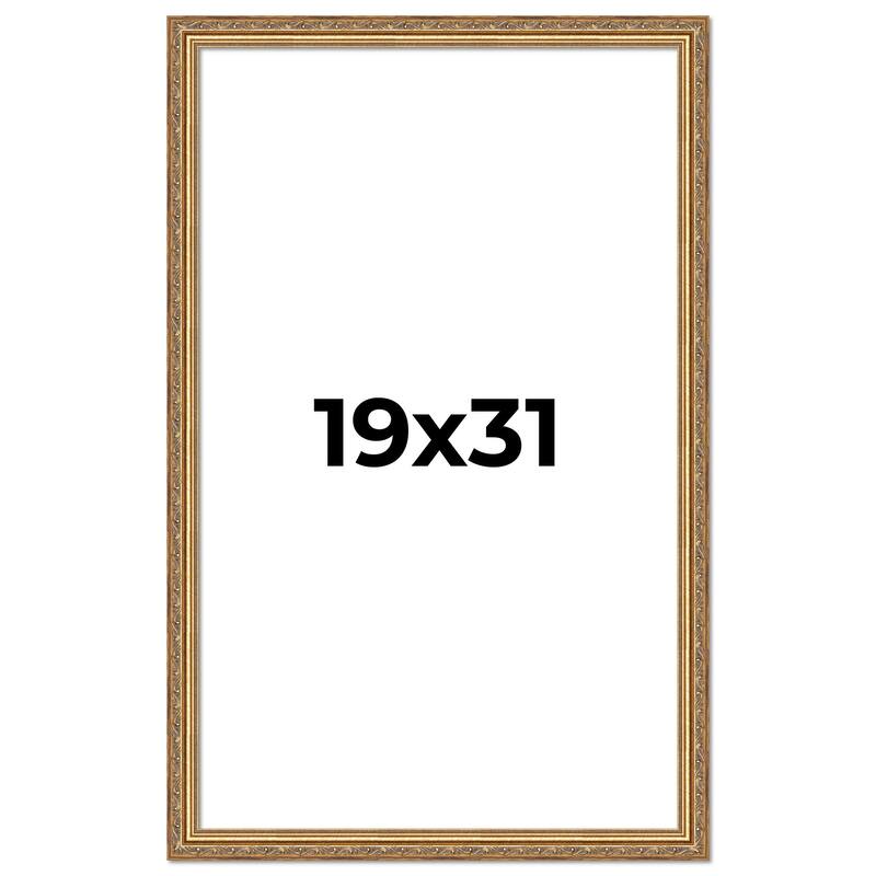 19x31 Frame Red Solid Wood Picture Frame Width 1.75 Inches | Interior Frame Depth 1 13/16 Inches