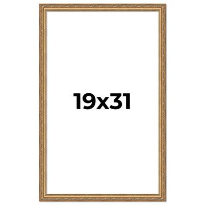 19x31 Frame Red Solid Wood Picture Frame Width 1.75 Inches | Interior Frame Depth 1 13/16 Inches