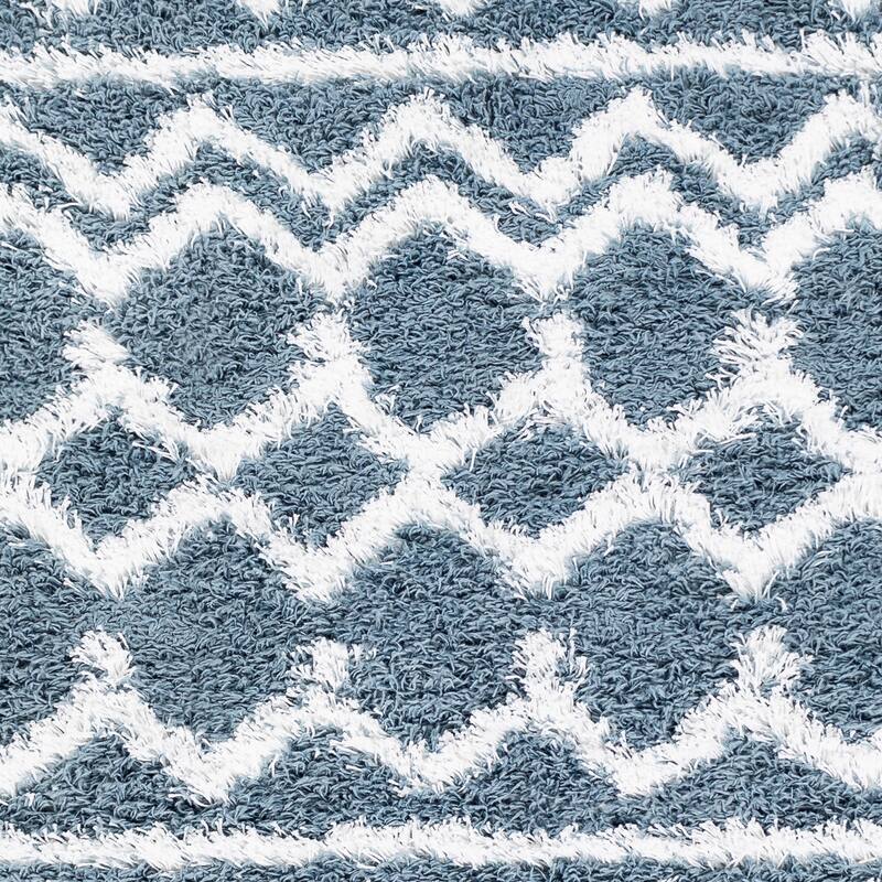 Livabliss Newton Geometric Moroccan Trellis Shag Area Rug